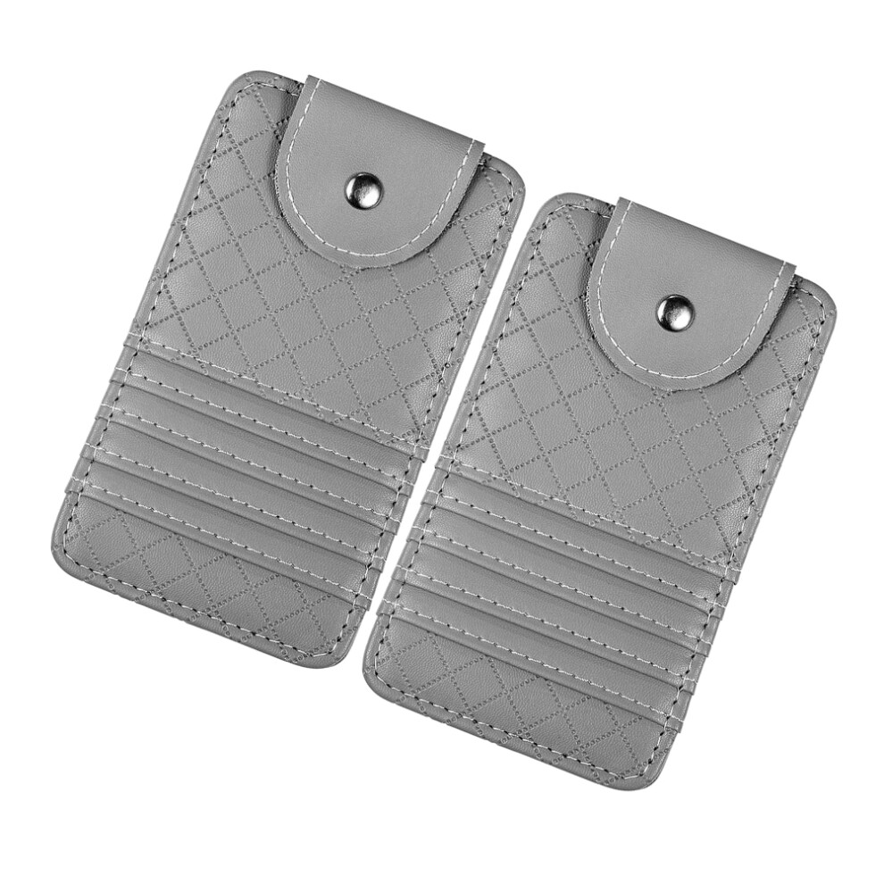 2 Pcs Car Driver's License Holder Accessories Sun Visor Organizer 3171601285817