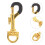 5pcs Metal Strap Locks Golden For Instrument Accessory Hook 10