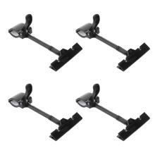 4Pcs Plastic Advertising Display Clips Adjustable Label Holders Black