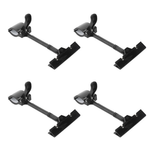 4Pcs Plastic Advertising Display Clips Adjustable Label Holders Black