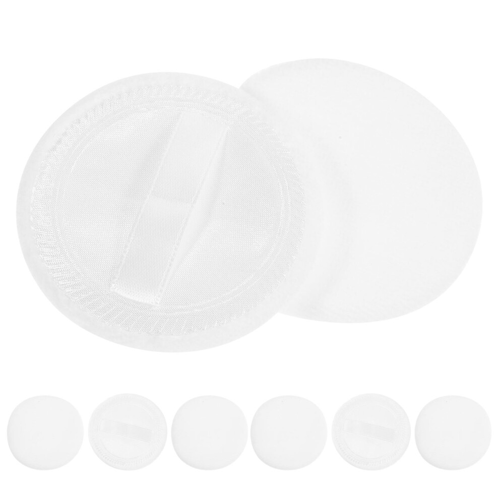 Aboofan White 10Pcs Cotton Powder Puffs Makeup Pads For Loose & Pressed Powder