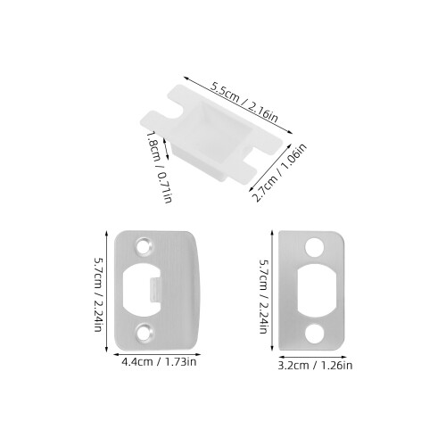 Strike Plates For Interior Doors Metal Top Base Decor Silver 1