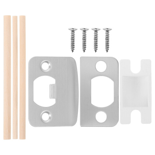 Strike Plates For Interior Doors Metal Top Base Decor Silver 2