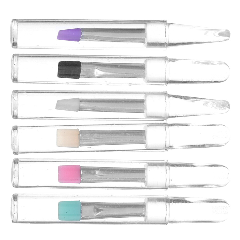 Vaguelly 6 Pcs Silicone Brush For Eyelashes Travel Eyebrow Positioning Tool