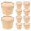 Raindrops Khaki Paper Dessert Cup 10 Sets For Snacks 10