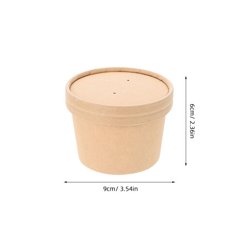 Raindrops Khaki Paper Dessert Cup 10 Sets For Snacks 1