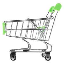 Mini Shopping Cart Small Trolley Miniature Supermarket Grocery Toy