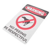 Red No Peeing Dog Sign For Yard Warning And Dog Poop Cleanup