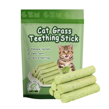 6pcs Cats Grass Chew Teething Sticks, Cat Chew Stick Pet Snack Natural Toys Sticks, Good Help for Cat's Healthy