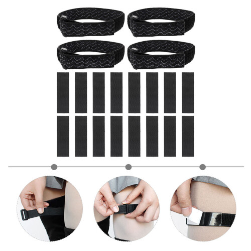 2Sets Anti-Slip Elastische Boot Straps Zwart Verstelbaar Laarzen 2