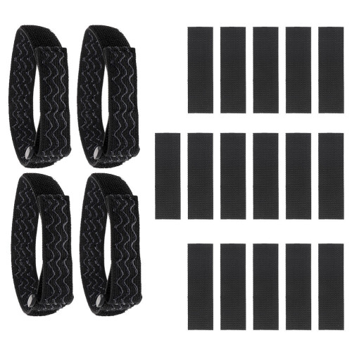 2Sets Anti-Slip Elastische Boot Straps Zwart Verstelbaar Laarzen