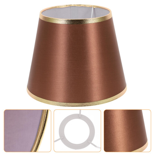 Modern Lampshade Light Cover Fabric Coffee 1 Set 2