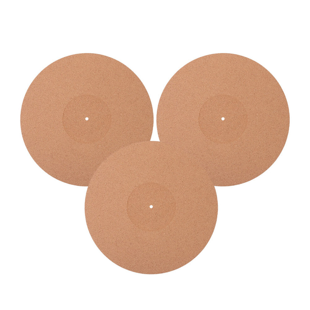 3Pcs Cork Turntable Mat Practical Anti Static Mat For Record Players 3171601293942