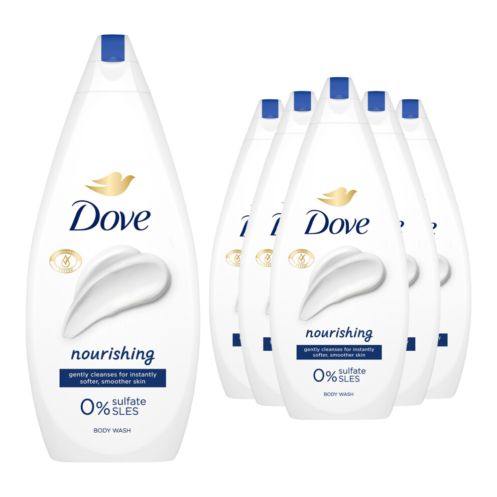 Dove Body Wash 0% Sulfate Sles Nourishing 720Ml, 6 Pack