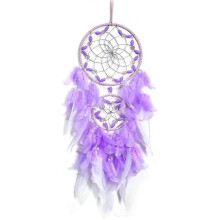 Dream Catcher Purple Large Dreamcatcher Feather Movable Wall Hanging Decor for Girls and Women Bedroom Dorm Decor Home Decor Craft Gift