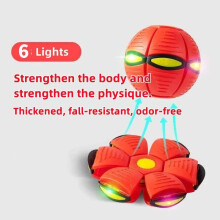 (Red)Frisbee Bal Elastische Ontspanning Voet Vervorming Lichtgevend Speelgoed Ouders kind