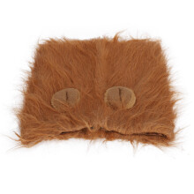 Dog Lion Mane Light Brown Headgear Costume Wig for Pet Cosplay 41x33cm