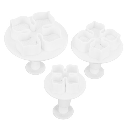 3er Set Hydrangea-Muster Kuchenform, Frühlings-Gebäckschneider, 5,5 cm 1