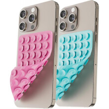 2pcs Suction Cup Phone Mount, Airplane Travel Essentials Phone Holder Accessories, for iPhone Android Hands-Free Mobile Stand for Selfies Tiktok Video