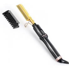 Professional Hot Comb, Hot Comb Hair Straightener Electric Straightening Comb, Fast Heating, Titanium Technology, Anti-Scald Design