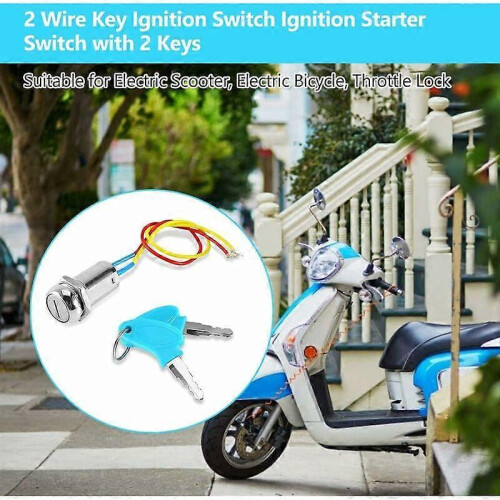Ignition Key Switch 2 Wire Electric Key Switch Universal Lock Keys Key Switch 2
