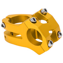 LUNJE 25,4 x 35 mm Aluminiumlegierung Fahrradlenker Kurzer Vorbau Erhöht Gold