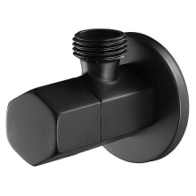 Black Shut-Off Valve Angle Faucet Brass Diverter Valve Toilet Valve Shower Head Connector Solid Brass Fitting Crane Attachment