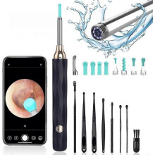 Ear Cleaner with Camera, Ear Wax Removal Tool Kit with Replaceable Parts, Otoscope with Led Light, Ear Cleaning Camera 1080p Support Phone