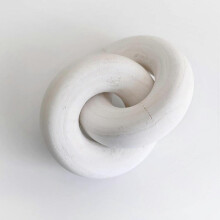 Living Room Decor Wood Knot, Desk Fireplace Shelf Decor, Home Decorations for Living Room, Farmhouse Coffee Table Decor White