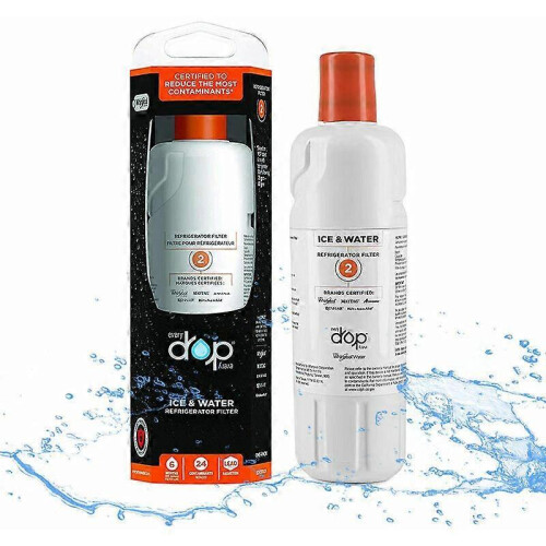 2 Pack Everydrop by Whirlpool Ice and Water 2 Refrigerator Filter 1