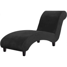 Velvet Lounge Couch High Stretch Black