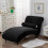 Velvet Lounge Couch  High Stretch Black 9