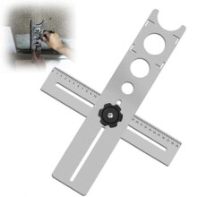 Adjustable Tile Hole Finder, Tile Angle Measuring Ruler Tile Angle Measuring Ruler, 25/40/45mm, for Carpenter Tiler Paving Hole 40cm