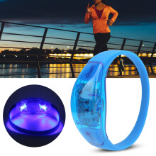 Sound Control LED Silikonarmband für Nachtläufe & Partys, Blau