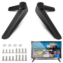 Universal TV Base Pedestal Feet Smart TV Table Stand with Screws TV Base Pedestal Feet with Screw Set for Most 32 40 49 50 55 Inch Flat Screen TVs,Bl