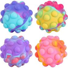 Toys 4 Pieces, 3D Squeeze Pop Ball It's Decompression Toys Bath Toys Anti Stress Popper Sensory Toys Stress Balls for Kids 1+