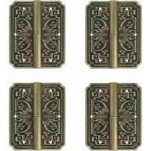 Antique Brass Double Door Hinges Cabinet Drawer Cabinet Bookcase Removable Door Hinges Furniture Accessories4 PcsBronze