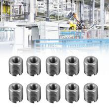 10Pcs Stainless Steel Thread Repair Sleeves M6-M12 Fastening Tool