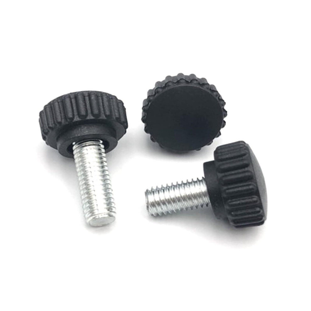 Knurled Knobs Thumb Screws 5Pcs M3 M4 M5 M6 M8 Nylon Black Bakelite Round Plastic Head Length 30Mm 6482260310589
