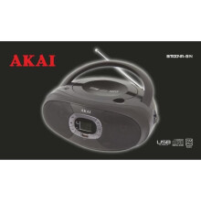 CD-soitin - AKAI - BOOMBOX - USB - FM-radio - 20 kappaleen ohjelmoitava muisti