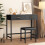 Computer Desk w/2 Drawers Home Office Console Dressing Table stool UK 2