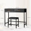Computer Desk w/2 Drawers Home Office Console Dressing Table stool UK 4