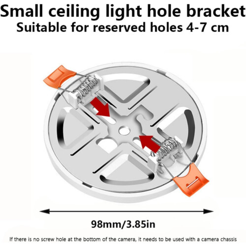 Solid Ceiling Mount for Home Surveillance Cameras, Bracket for 4-10cm or 4-7cm Camera Holes, Secure Home Security Holder 1