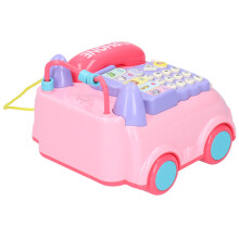 Kinder Bildungslicht Musik Telefon Spielzeug Rosa, 14,8x16,3x11 cm