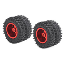 2 Stück RC Hinterachse Doppelrad Set für D12 1/10 Truck, 55 mm Durchmesser, Rot
