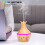 300ml Mini Desktop-Aroma-Luftbefeuchter Hohl-Diffusor Mit Licht Holzmaserung 7