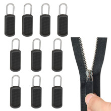 Zip Zipper Replacement Parts Kit - 10 Removable Zip Pullers for Suitcases, Boots, Jackets, and Backpacks