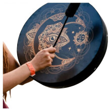 Shamanic Drum Handmade Life Tree Drum Ethereal Sound Healing Tool Creative Round Drum Unique Decor