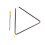 Triangular Percussion Tool 15 cm with Hook for Beginners, Music Education, Musical Instrument for Rhythm Development 1