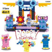 Set 4 en 1: Minifiguras de Poppy Play Time, Juguete Huggy Wuggy y Bloques de Construcción